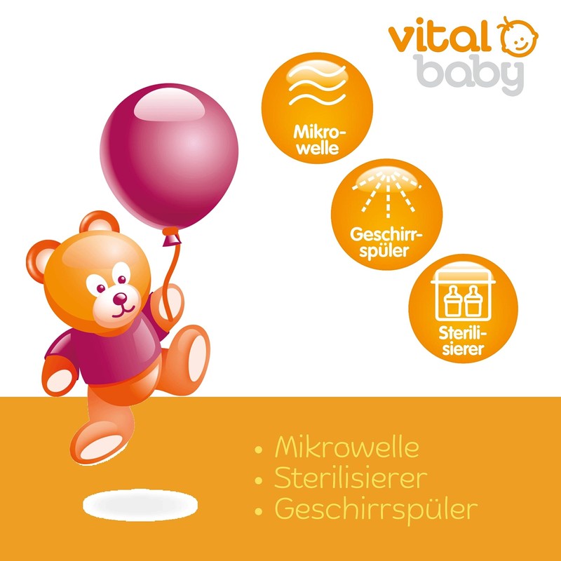 Vital Baby 492010-03 Spoons Flexible Tips Orange, 5 spoons