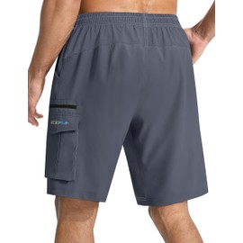 Men's Mountain Bike Shorts 3D Padded Bicycle Biking Shorts Quick Dry Lightweight MTB Cycling Shorts (Grey, XL)