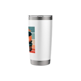 Forest beam hovering Ufo futuristic vintage landscape mystic Stainless Steel Insulated Tumbler