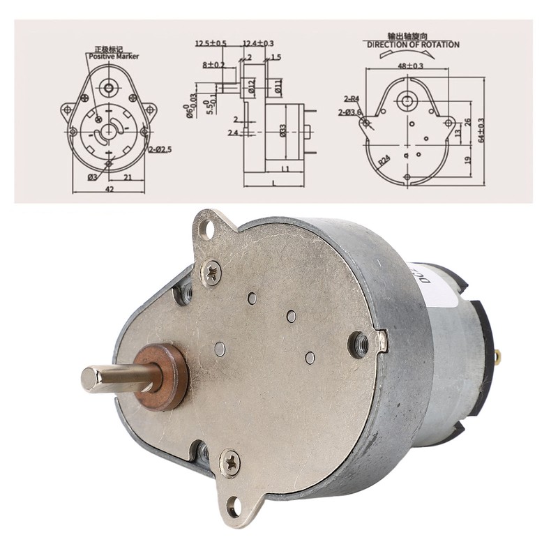 DC24V Gear Motor Aluminum Alloy Self Locking Speed Reduction Electric