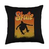 Skateboard Skateboarding Retro Tee for Skateboarders Throw Pillow