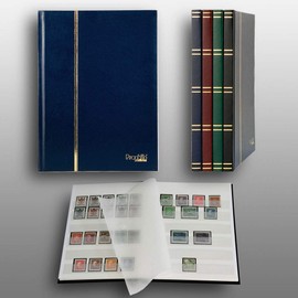 small stamp album (new) 16 white sides, blue cover