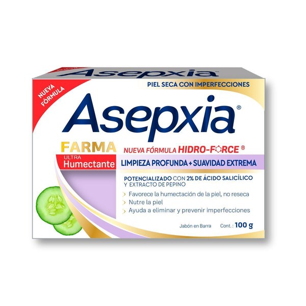 ASEPXIA Farma UltraHUMECTANTE Limpieza Profunda {100g x 2 bars of acne fighting}