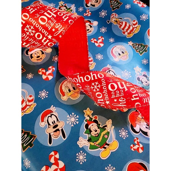 American Greetings Mickey Mouse Gift Wrap Set, Paper And Ribbon