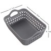 Dynko Plastic Storage Basket, Bathroom Basket, Household Basket, Grey, Pack