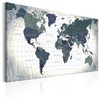 Pinboards - Canvas Prints - World Map 60x40 cm/24"x16" 1