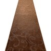 ORFA HOME Custom Length Hallway Runner Rug,Slip Resistant,Scroll Brown, 26