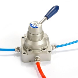 Hand Lever Valve AirTAC 4HV230-08 1/4" PT 4/3 Way Pneumatic Air 3 Position 4 Way Rotary Manual Control Direct Acting Type 0-145 PSI