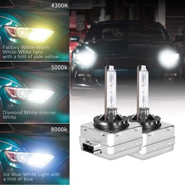 ADAURIS D1s Xenon Bulb Hid Headlight Bulb Headlight Bulbs 35w 6000k Cool White Low Beam Replacement Bulb Super Bright P68 Waterproof Pack of 2