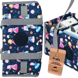 Knuffig Toniebox Bag - Carry Bag for Toniebox & Accessories, Storage for Figures, Music Box Bag for 2 Boxes, Removable Dividers, Perfect for Children & Travel (Princess)