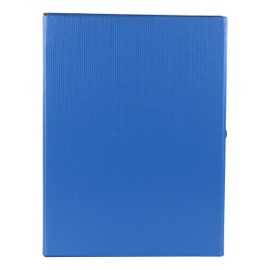 Elba 400000992 Box File with Push Button Fastening 1 cm for Approx 80 DIN A4 Pages 3 Flaps Label Black Capacity: 8 cm, for Approx. 780 DIN A4 Pages blue