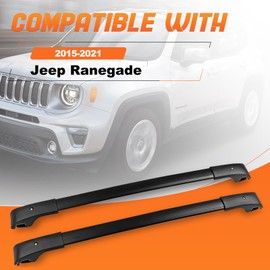 Roof Rack Cross Bars Luggage Carrier Fit for Jeep Ranegade 2015-2021, Capable of Supporting Up to 200 lbs/90 kg, Ideal for Roof Bags, Roof Boxes, Bike Racks, and Various Other Accessories.