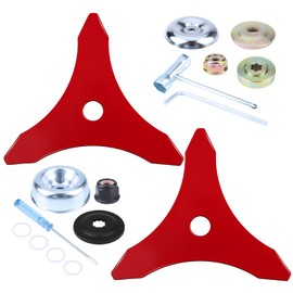 10" 3T Carbon Steel Brush Cutter Blade - Heavy Duty Weed Wacker Replacement with Universal Adapter Kit, Fits Husqvarna, Stihl, Oregon, Ego & Hitachi (25.4mm/20mm Arbor) Trimmers & Brush Cutters​