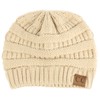 CC Classic Winter Fall Trendy Chunky Stretchy Cable Knit Beanie