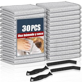 30PCS Trapos de Limpieza de Alambre Multiusos, Trapos de Alambre Metálico Multifuncional sin Rayones y Limpieza Potente, Paños de Limpieza, Fibra Metá