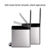 EKO Slim Small Bathroom Trash Can with Lid, Stainless Steel