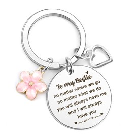 Christmas Bestie Gift, Stocking Fillers for Bestie, Bestie Gifts for Women, Best Friends Gifts for Women,Friendship Gifts for Women,Bestie Keyring,Valentines Day Mothers Day Birthday Gifts for Friends