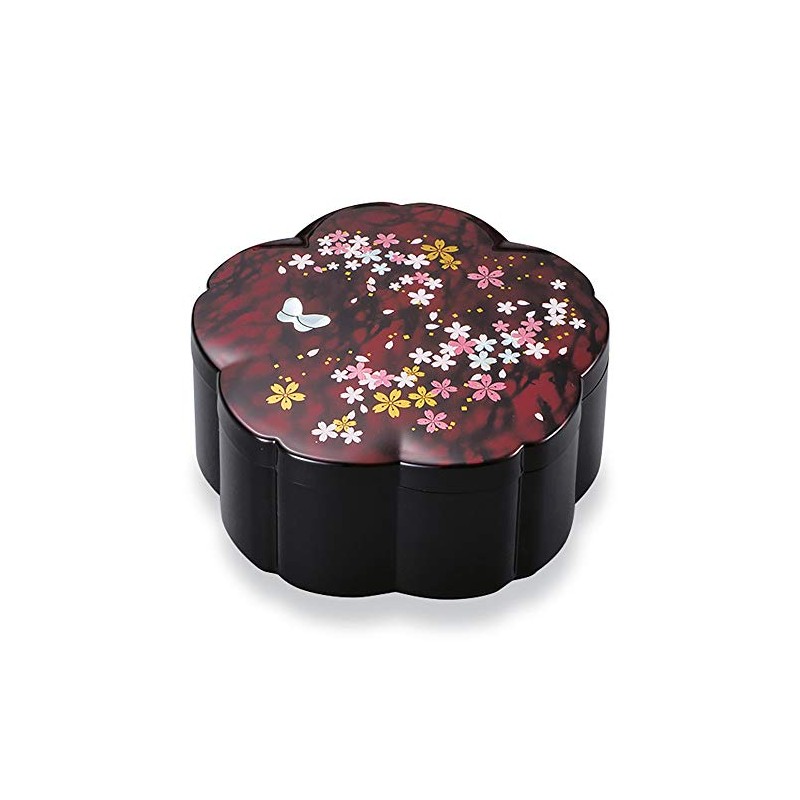 Mitani M17041-2 Yamanaka Lacquerware Storage Box, Black, 4.5 inches (11.5