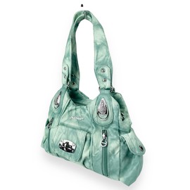 kennydoo Small Handbag I Kumixi Women's Summer Bag I Shoulder Bag Batik I Shoulder Bag Casual & Sporty I Many Compartments AK19227, gooseberry