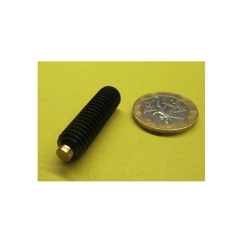Kmac Alloy Steel Set Screws, Brass Tip, 3/8-16 x 1