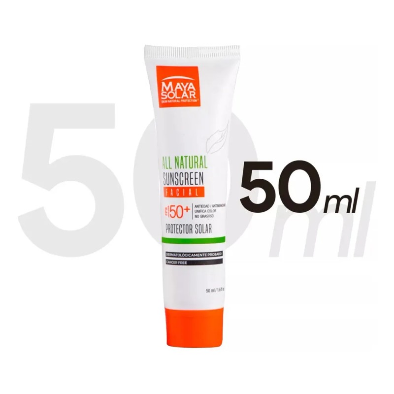 Protector Solar Facial Maya Solar All Natural Sunscreen Derma FPS