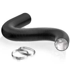 HG Power 6 Inch Dryer Vent Hose, 32 Feet Flexible Aluminum Air Ducting, Three Layer Protection Dryer Hose with 2 Clamps for HVAC Ventilation Heating Cooling Exhaust
