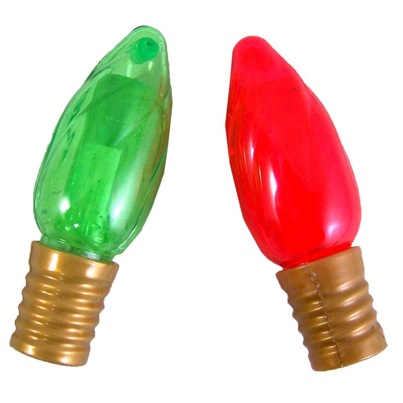Lighted Christmas Light Bulb Lolly Candy Pops Lollipops (2 Pack)