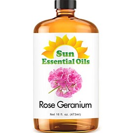 Sun Essential Oils 16oz - Rose Geranium Essential Oil - 16 Fluid Ounces