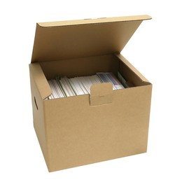 Earth Cardboard, Cardboard, Storage Box, For A4 Files, Set of 10, Cardboard, Documents, Storage, Storage ID0010