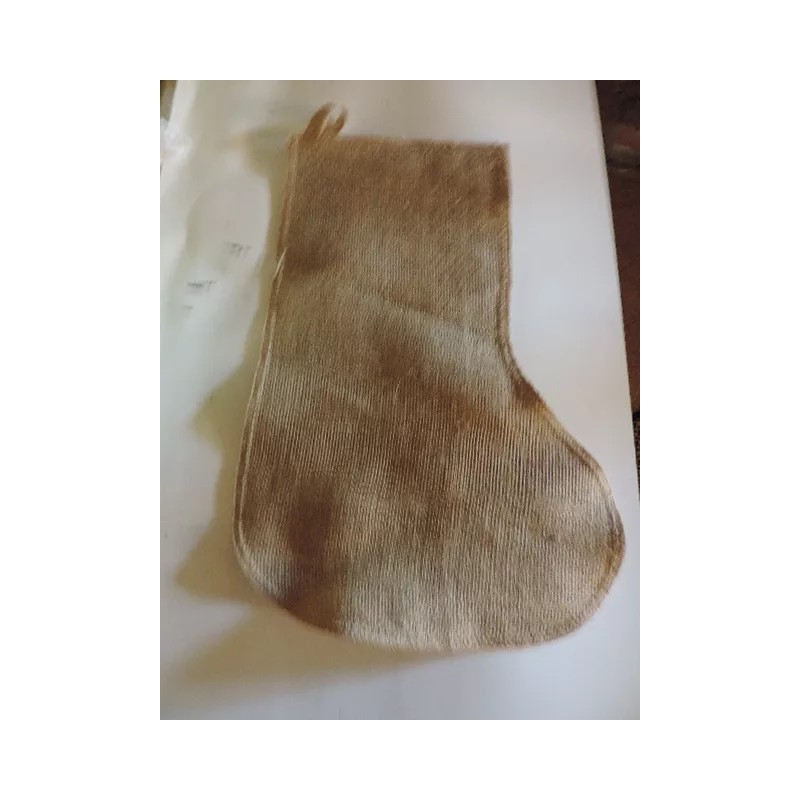 Springfever Primitive Country MERRY CHRISTMAS TO ALL.. plain Burlap-Style Stocking