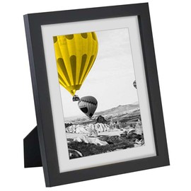 Photo Frame - 6x8 (15cm x 20cm) Picture Frames - Freestanding and Wall Mountable - Solid Wood Frames with HD Plexiglas, Black