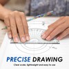 Protractor Set 3pcs,180° Clear Plastic Angle Measurement Tool,for Students, Teachers,
