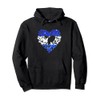 Heart, butterfly, Israel flag, Judaism, support, solidarity Pullover Hoodie