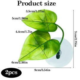 Exircy Betta Fish Toys 2 PCS Betta Fish Leaf Pad Bettas Hammock with Plastic Suction Cup Aquarium Decor for Sleeping Breeding Playing Hiding Resting