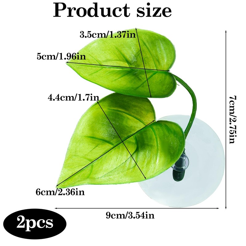 Exircy Betta Fish Toys 2 PCS Betta Fish Leaf Pad