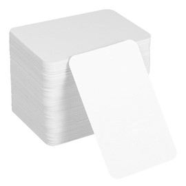 200 Sheets of Blank Index Cards 350 g/m², 8.5 x 5.5 cm Blank Paper Cards Presentation Cards White Kraft Paper Cards for DIY School Office Vocabulary Learning