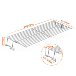 onlyfire Stainless Steel Warming Rack Fits for Weber Spirit I & Spirit II 300 Series Grills, E-310, E-320, E-330, EP-310, Spirit II E-310, Spirit II E-320, NOT FIT 2025 Newest Spirit Series Grills