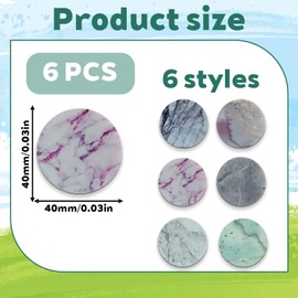 Phone Grip, Set of 6 Elegant Marble-Pattern Stand for Smartphones, Multi-function Foldable Finger Kickstand Rotation Cell Phone, Finger Holder Grip, For Smartphone And Tablets