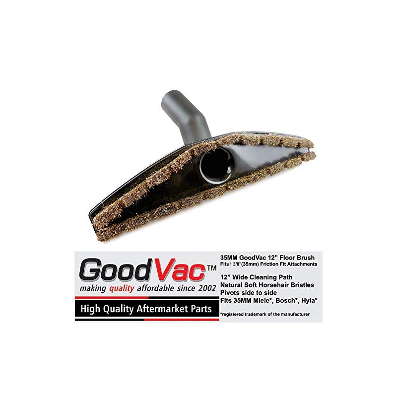 GOODVAC Miele Non-OEM 35MM Swivel Floor Tool Brush w/Soft Natural