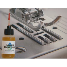 PLESIU Large 2 oz Bottle of Liquid Bearings with Extra-Long 3 “ Needle tip, The 100%-Synthetic Oil for Sewing Machines, Makes Them Quieter and Smoother, eliminates stalling! C