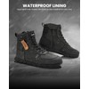 ILM Motorcycle Leather Shoes for Men Waterproof Anti-Slip Leather with