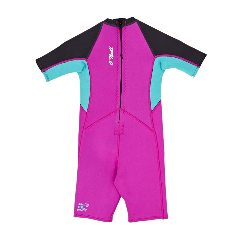 O'Neill Wetsuits Children's Toddler Reactor 2mm Spring Wetsuit, Berry/Light Aqu,