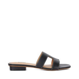 Dune London Women's Loupe Slide Sandal, Black, 8