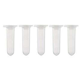 sourcing map 20 x 2 ml Plastic Centrifuge Tube with Snap Lid Polypropylene Graduated Microcentrifugal Tube Round Base Clear Storage Container for Beads Samples Laboratory