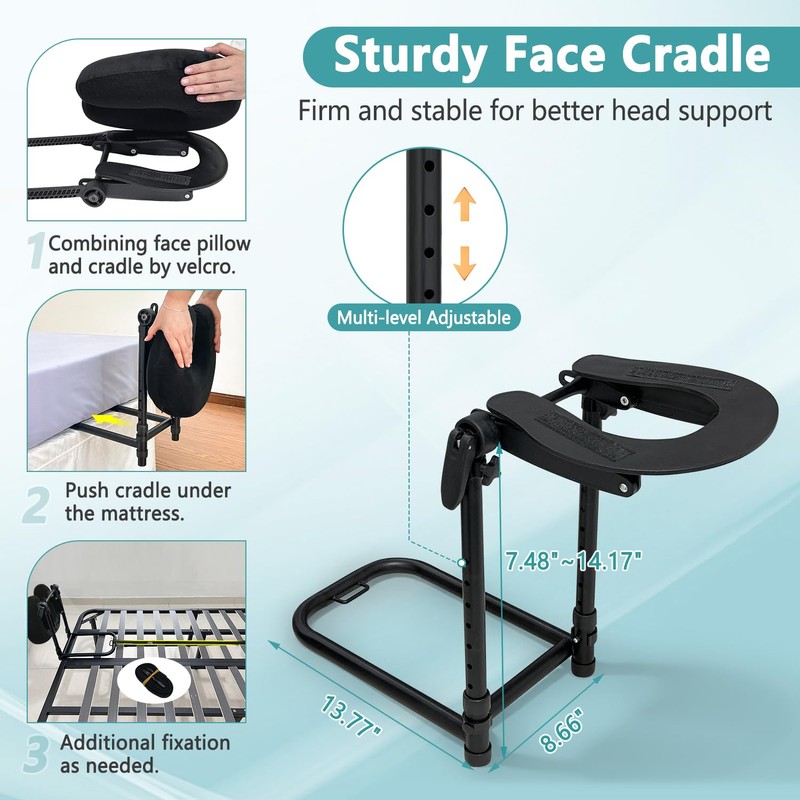 Mattress Top Massage Kit, Massage Headrest Face Pillow for Bed