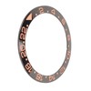 Watch Bezel Insert 38mm Black Base Rose Gold Digit Ceramic