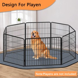 Bunlitent Washable Pee Pads for Dogs, 63'' Diagonal Octagon Puppy Pads, Designed for 24'' Width 8 Panels Dog Playpen, Non-Slip Whelping Pads with Super Absorbent, 2 Pack