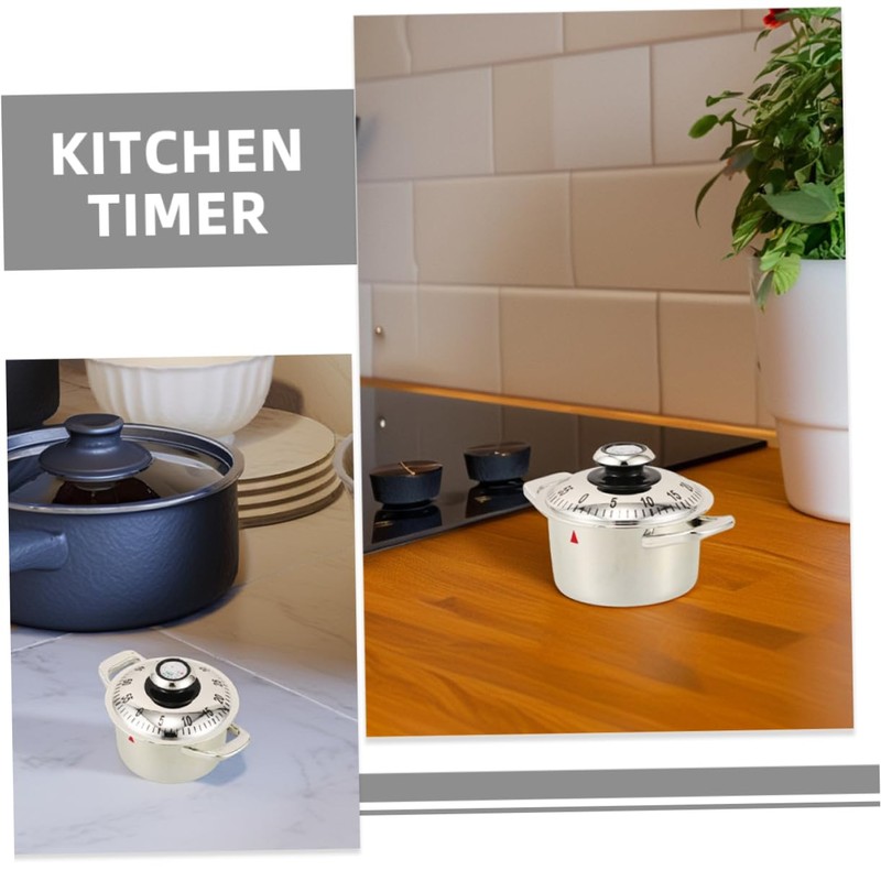 Ciieeo 2pcs Kitchen Timer for Boiling Eggs Manual Countdown Alarm