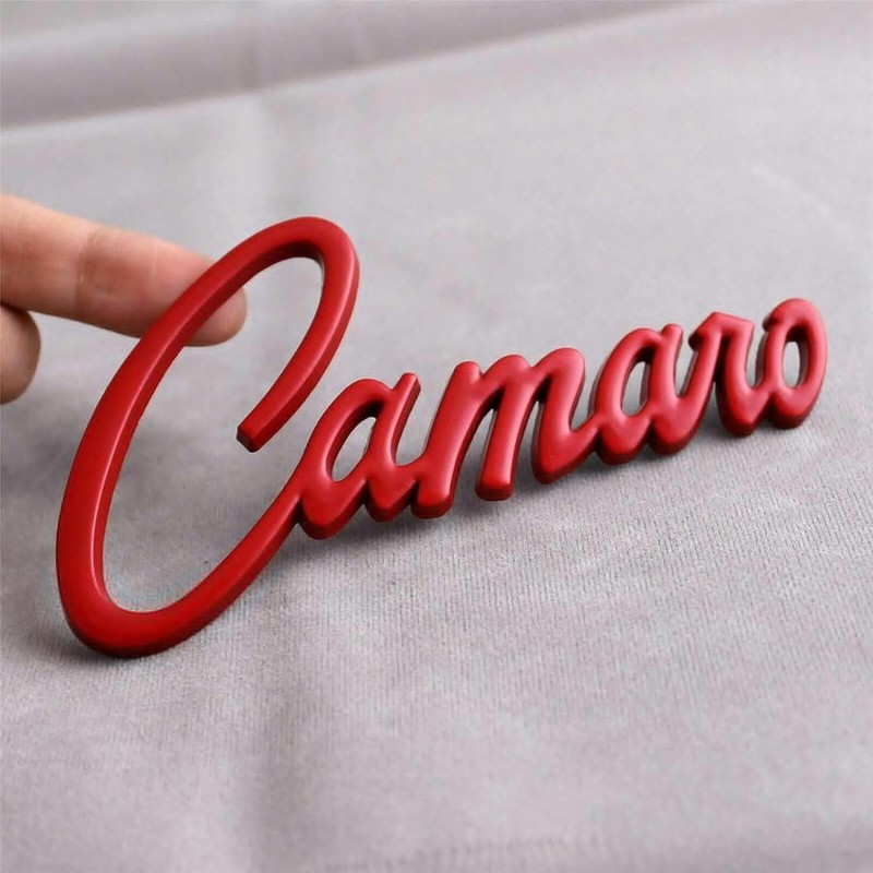 2Pc Camaro Emblem 3D Metal Badge Sticker Letter Nameplate Replacement