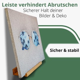 DeinKaufladen.com Bilderleiste Holz Wall Shelf Bambus Wandregal schmal Bilderregale für die Wand Bambus Fotoleiste Floating Shelf Wandregal Brett Bilderleisten Bilderregal Schweberegal